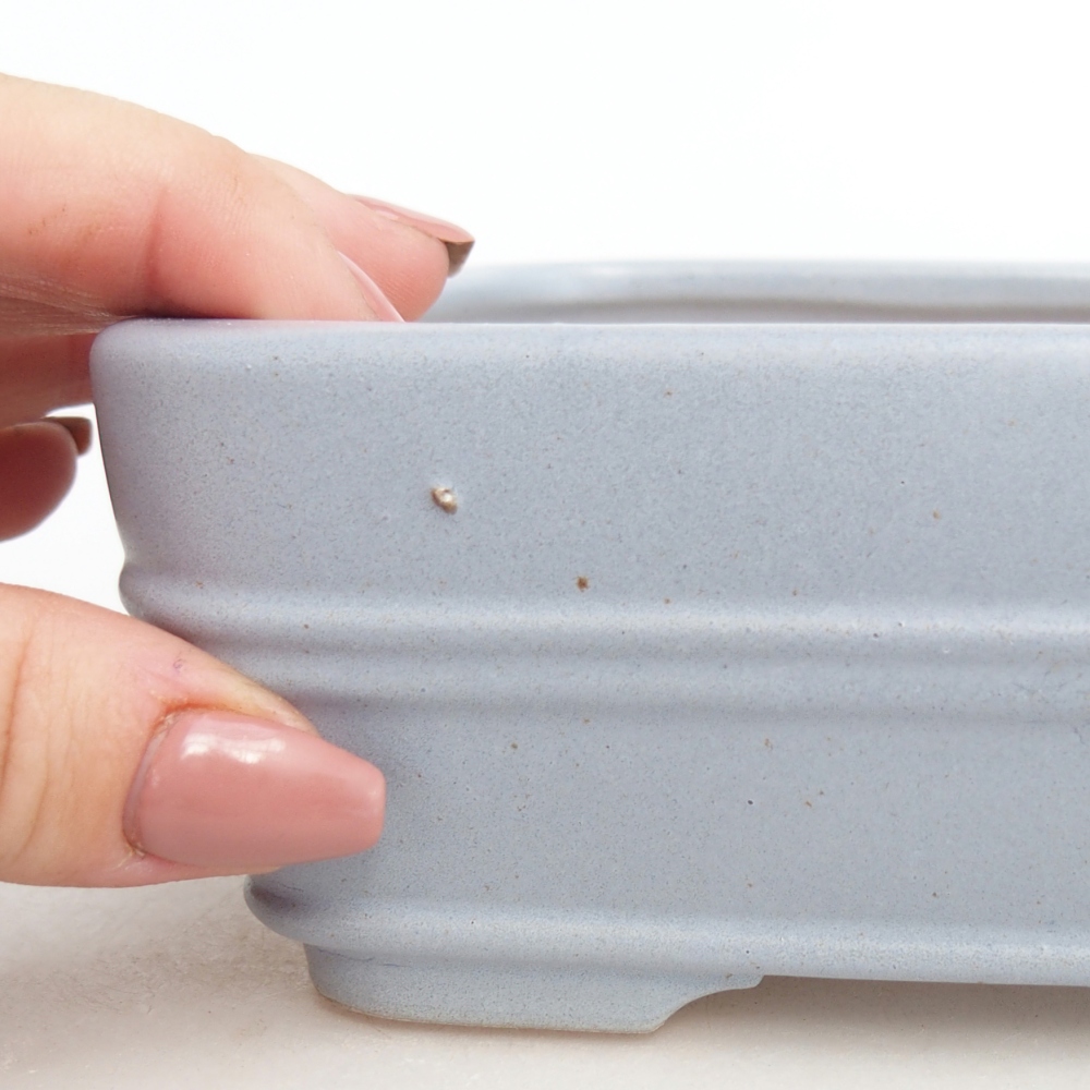 Ciotola bonsai in ceramica 16,5 x 12 x 5,5 cm, colore blu