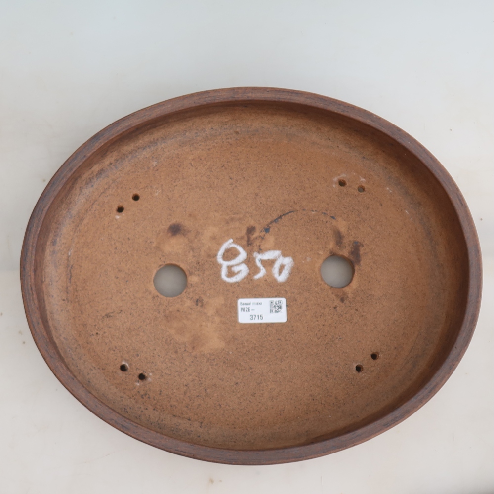 Vaso da bonsai in ceramica 36 x 30 x 7 cm, colore marrone