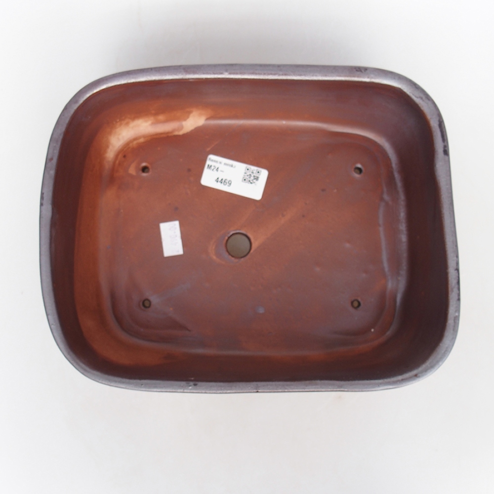 Ciotola per bonsai in ceramica 23,5 x 18 x 7,5 cm, marrone