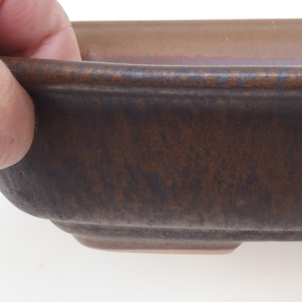 Ciotola per bonsai H08 - 25 x 19,5 x 6 cm - marrone