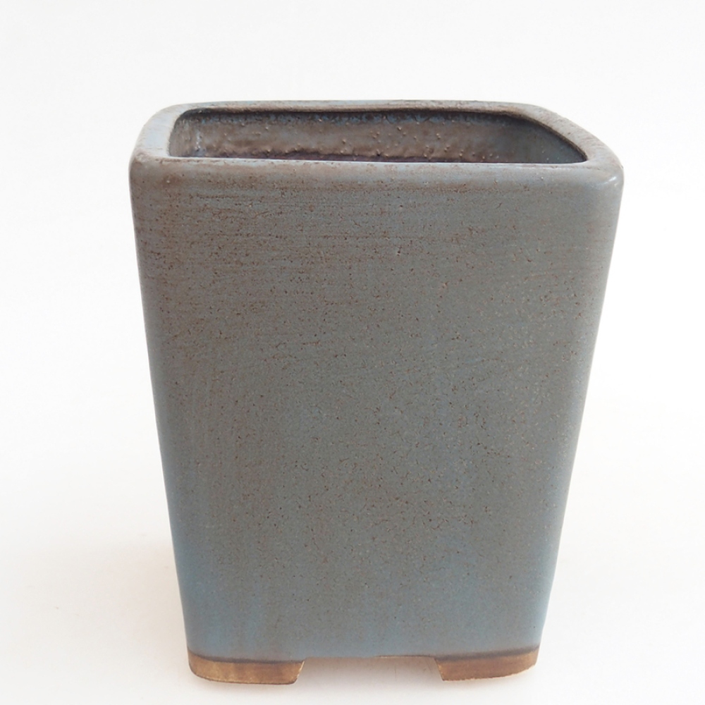 Ciotola per bonsai in ceramica 10 x 10 x 12 cm, colore blu