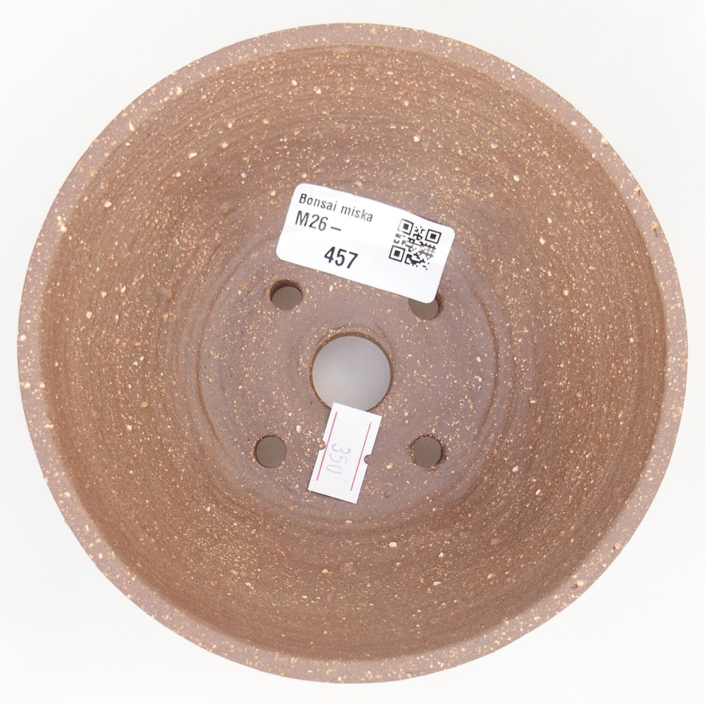 Ciotola per bonsai in ceramica 13,5 x 13,5 x 6,5 cm, marrone