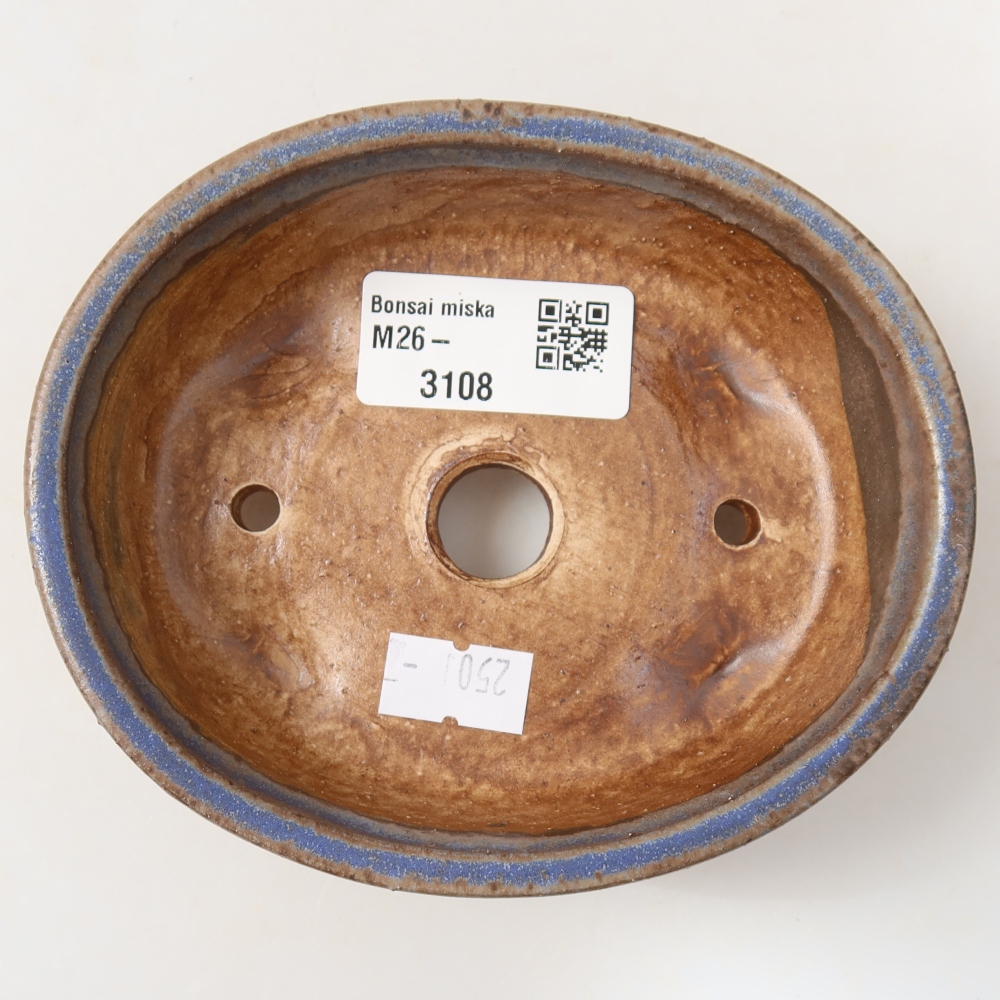Vaso da bonsai in ceramica 12 x 10,5 x 4 cm, colore blu