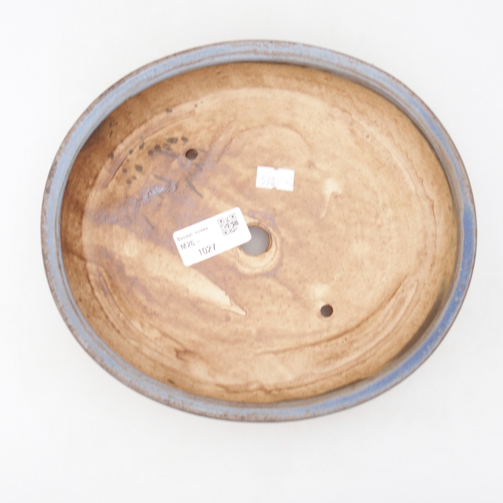 Ciotola bonsai in ceramica 22,5 x 20 x 4,5 cm, colore blu