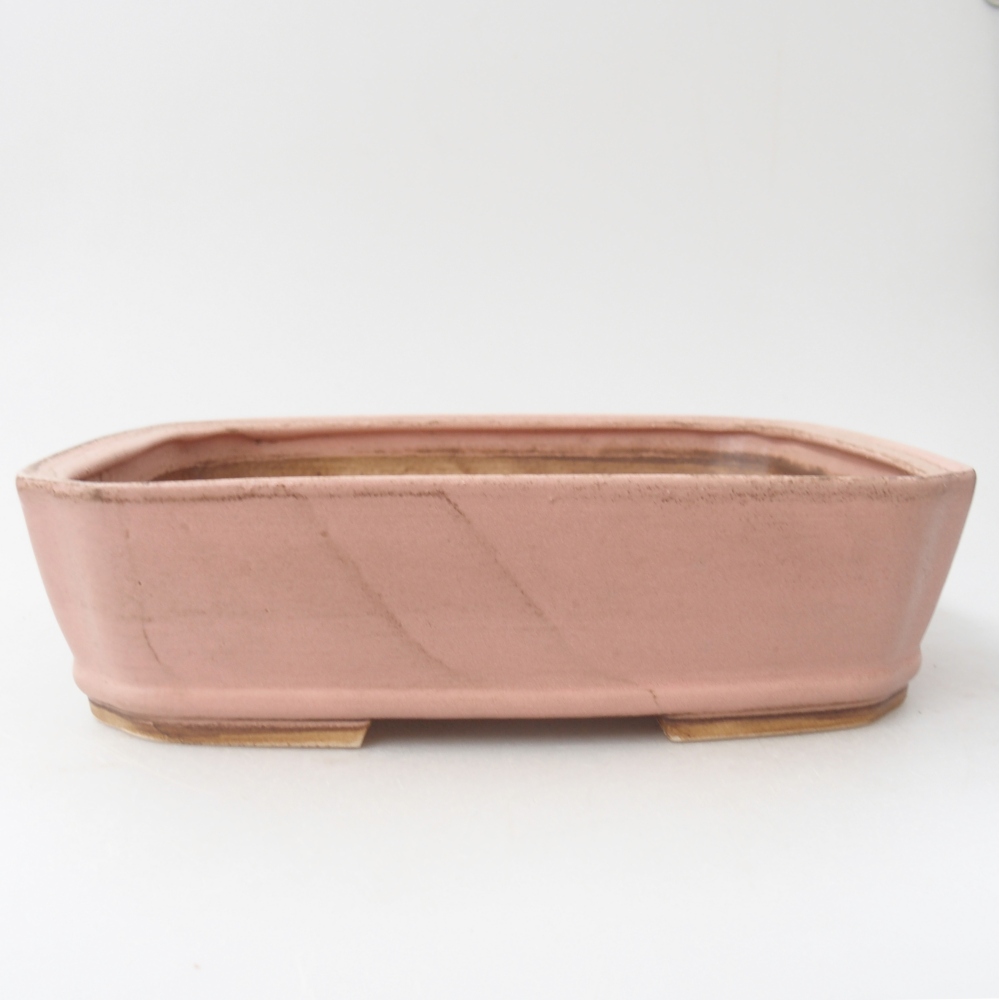 Ciotola bonsai in ceramica 24,5 x 21,5 x 6,5 cm, rosa