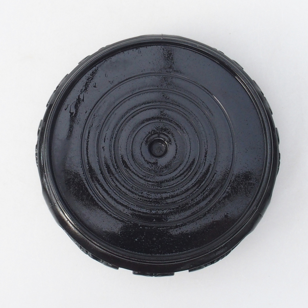 Tavolo bonsai rotondo in plastica 10 x 10 x 3,5 cm, nero