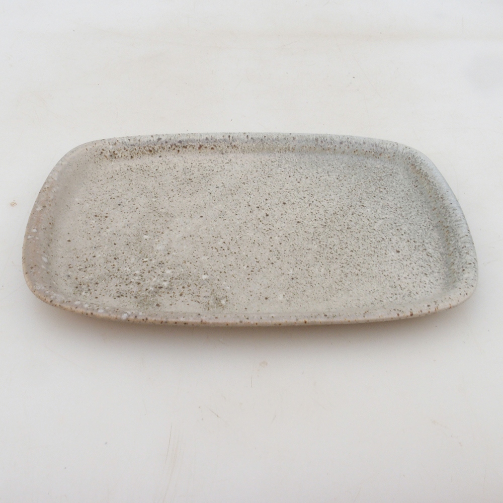 Piattino in ceramica H02 - 17,5 x 12 x 1 cm - beige