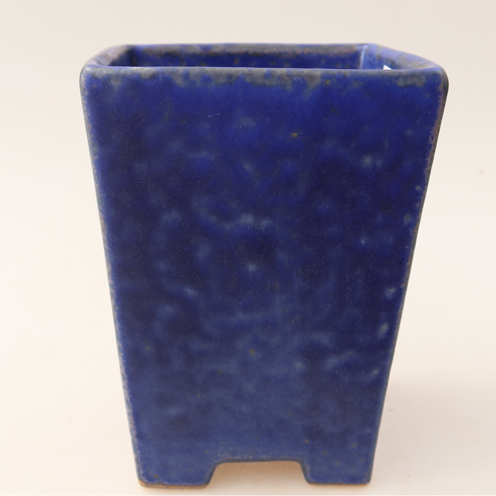 Ciotola bonsai in ceramica 9 x 9 x 12,5 cm, colore blu