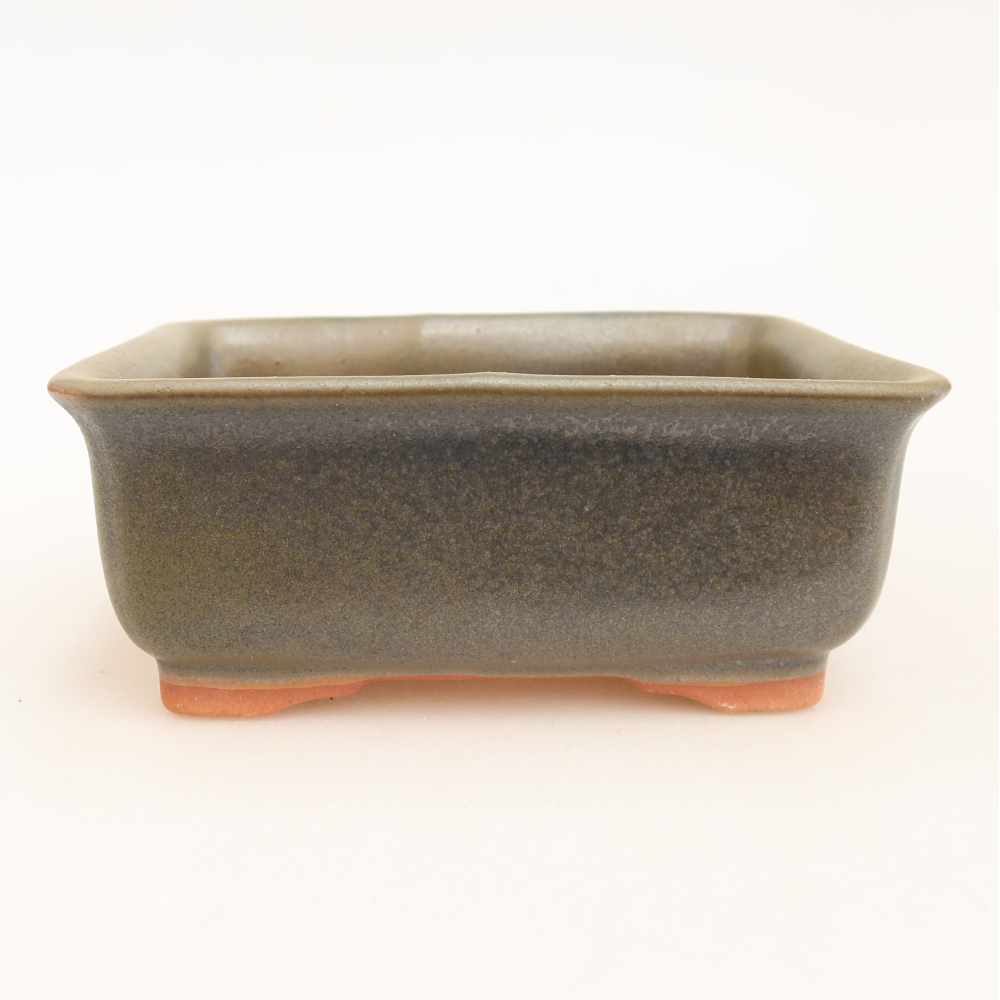 Vaso da bonsai in ceramica 12 x 10 x 5 cm, colore verde