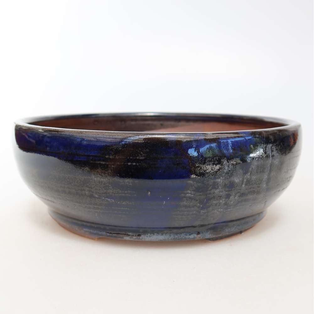 Ciotola bonsai in ceramica 16 x 16 x 5,5 cm, colore blu