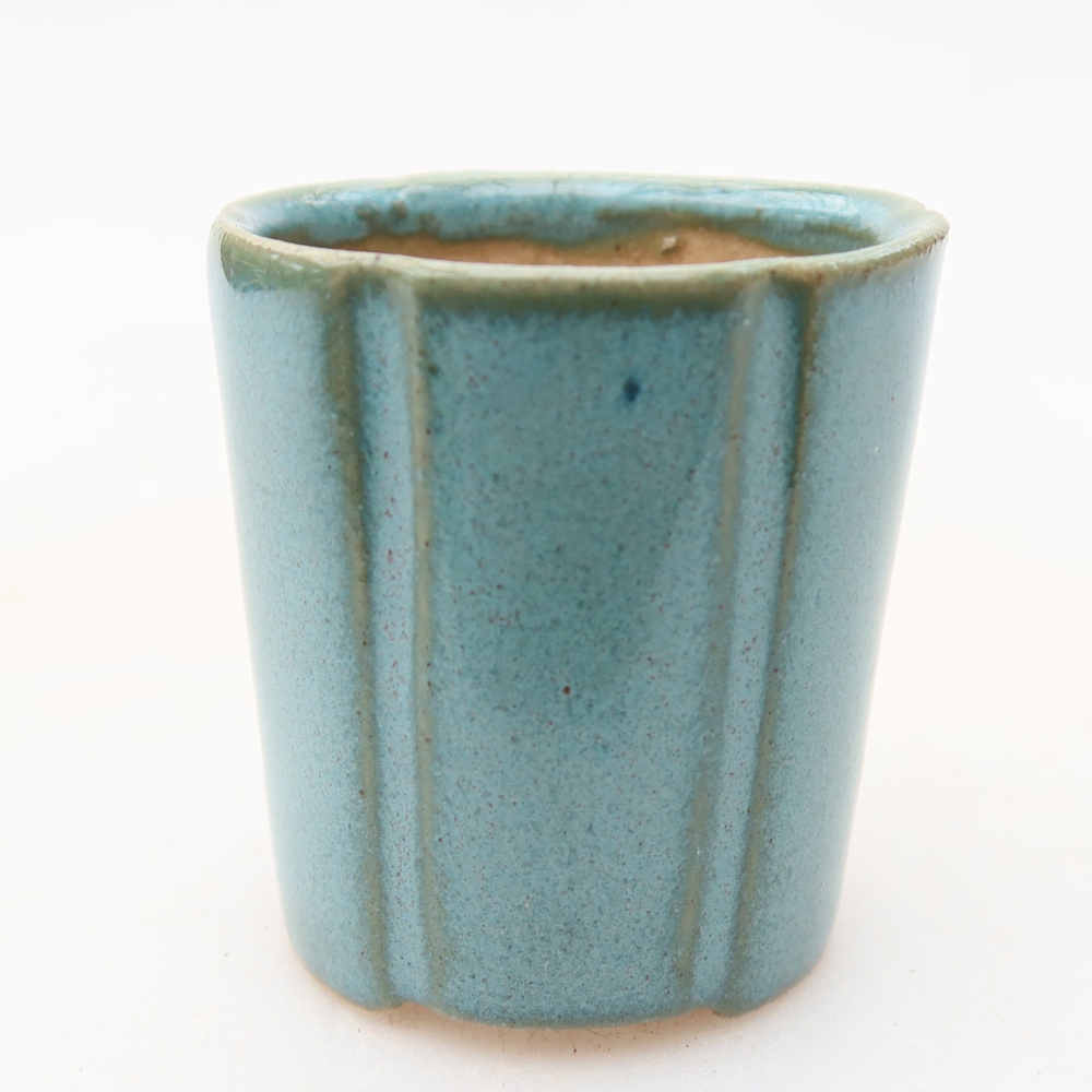 Ciotola per bonsai in ceramica 4 x 4 x 4,5 cm, colore blu