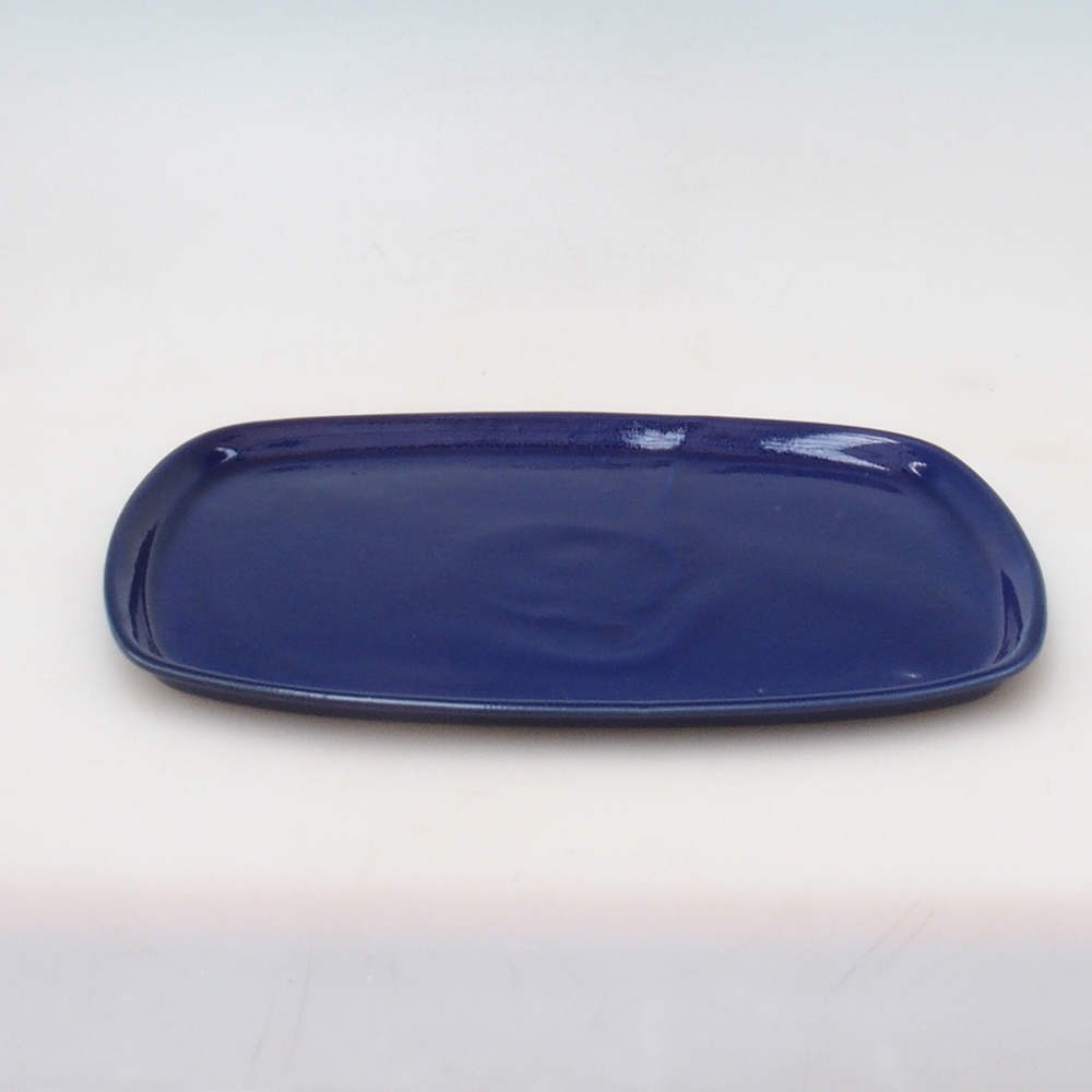 Piattino in ceramica H09 - 28,5 x 19,5 x 1,5 cm - blu
