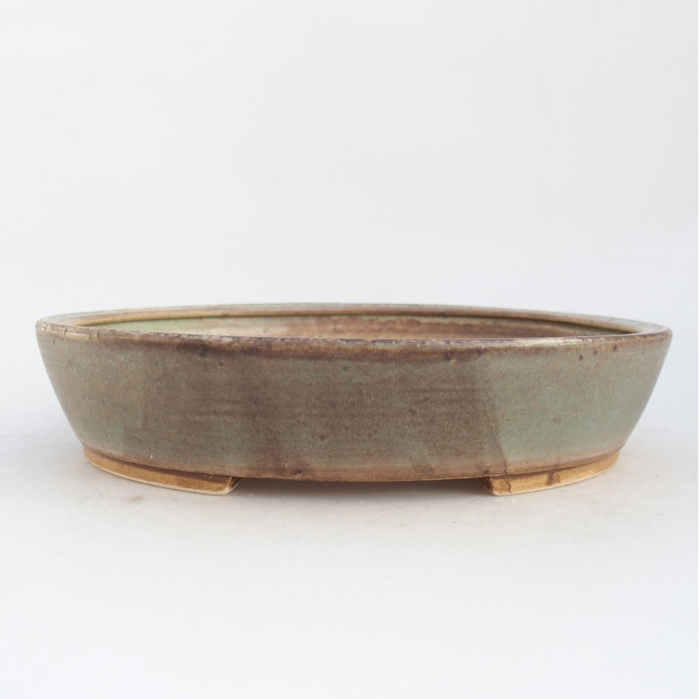 Ciotola bonsai in ceramica 21 x 19 x 4,5 cm, verde