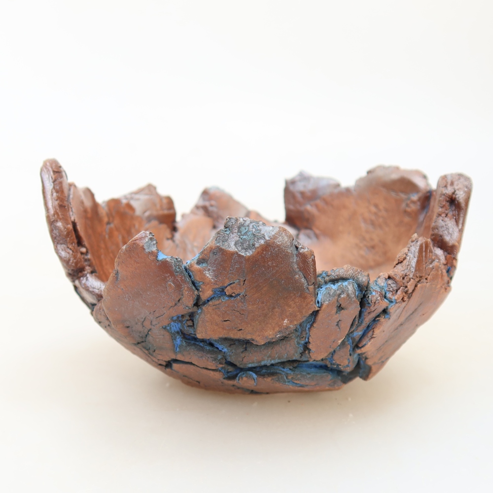 Guscio in ceramica 11 x 10,5 x 6 cm, colore blu