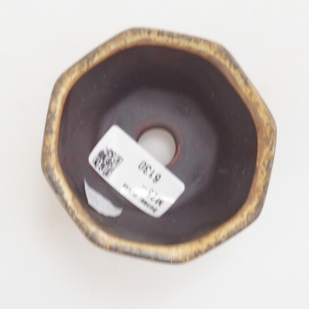 Ciotola per bonsai in ceramica 10 x 8,5 x 4 cm, marrone