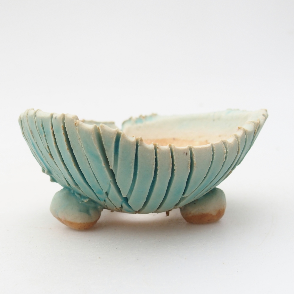 Conchiglia in ceramica 7,5 x 8 x 4 cm , colore blu