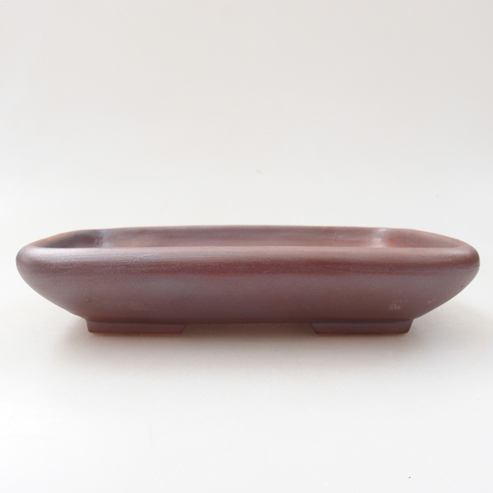 Ciotola bonsai in ceramica 17 x 13,5 x 3,5 cm, colore metallo