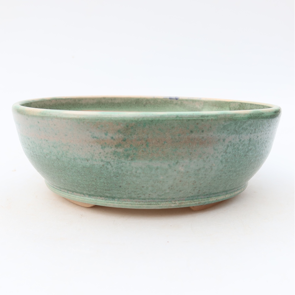 Ciotola per bonsai in ceramica 18 x 18 x 6 cm, verde