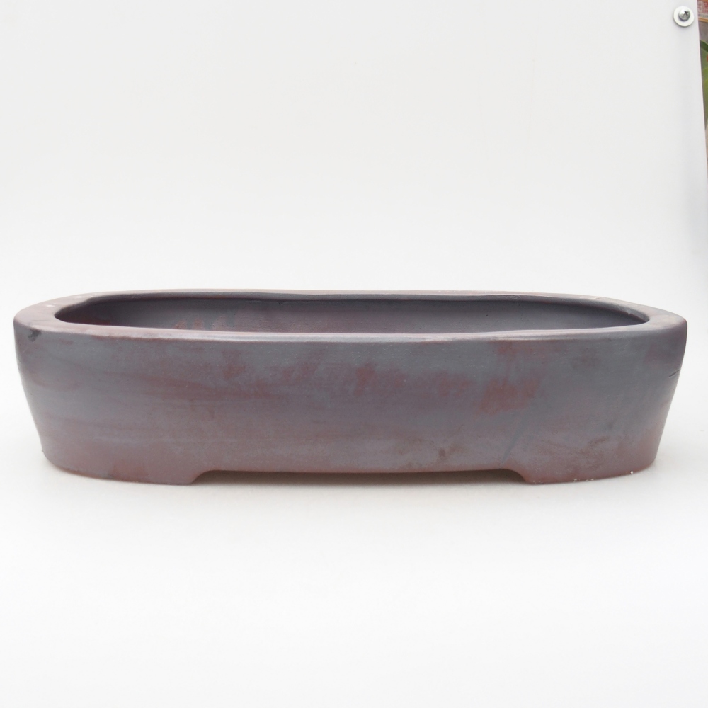 Ciotola bonsai in ceramica 32 x 24,5 x 6,5 cm, colore metallo