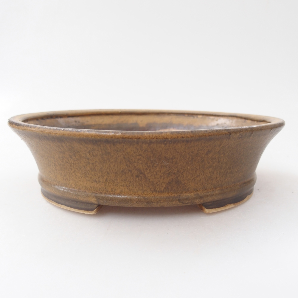 Ciotola per bonsai in ceramica 17,5 x 16 x 4,5 cm, marrone
