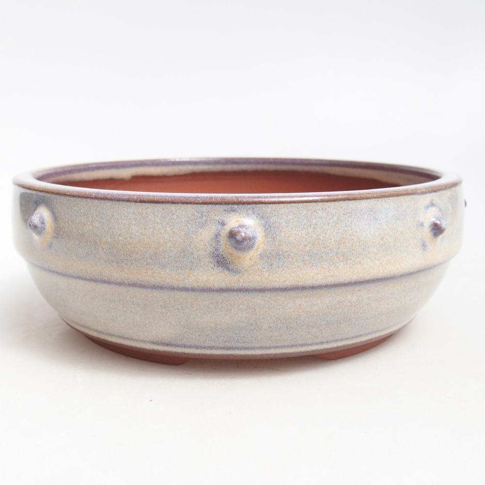 Ciotola bonsai in ceramica 16 x 16 x 5,5 cm, colore blu
