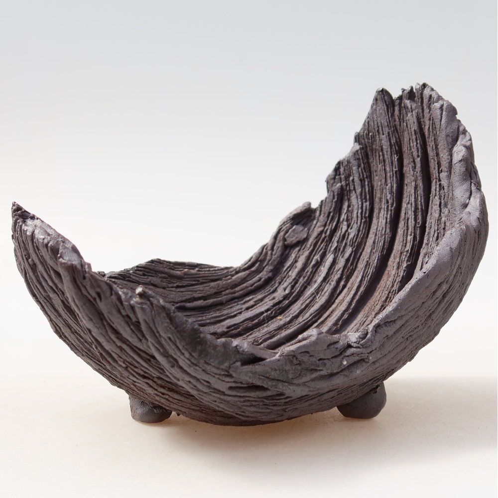 Guscio in ceramica  14,5 x 11 x 12 cm, colore marrone