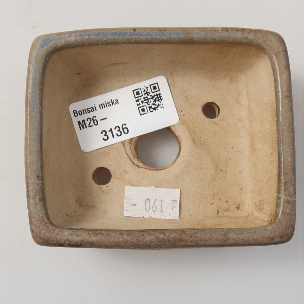 Ciotola bonsai in ceramica 9,5 x 7,5 x 3,5 cm, colore blu