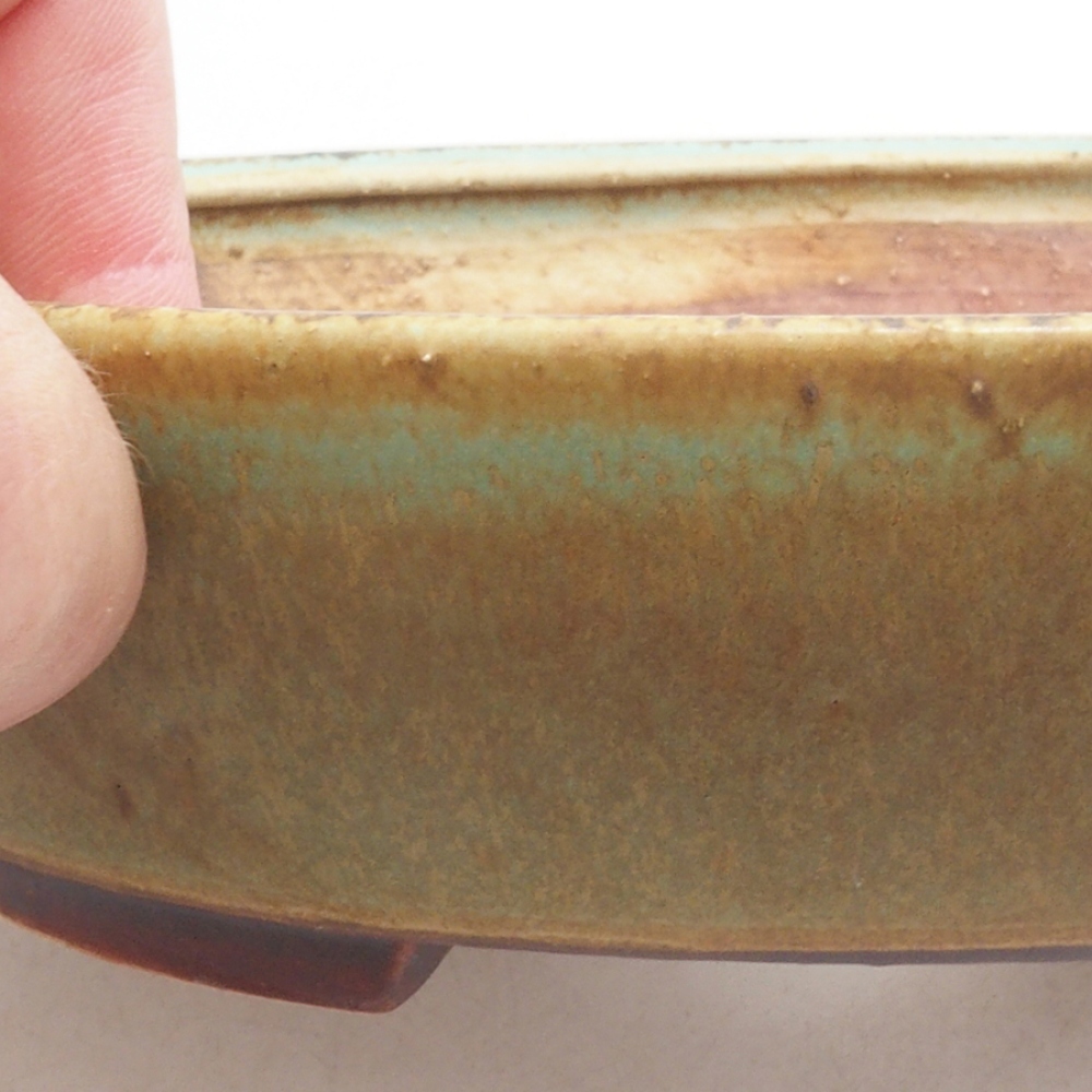 Ciotola per bonsai in ceramica 10 x 8,5 x 4 cm, marrone