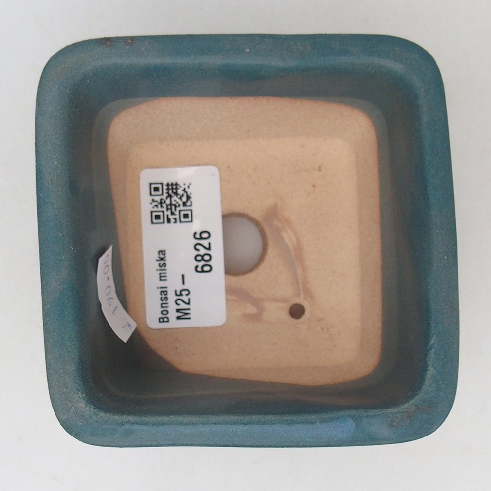 Ciotola bonsai in ceramica 8,5 x 8,5 x 5 cm, colore blu
