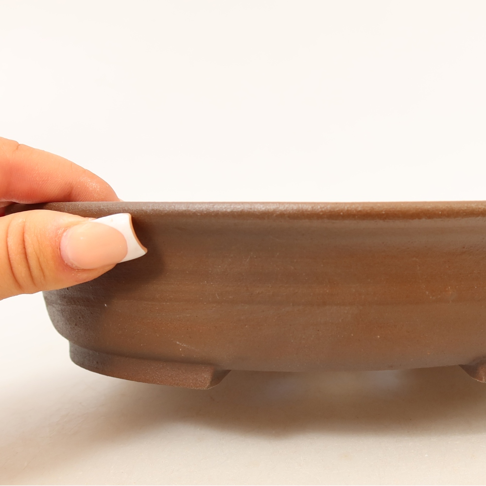 Vaso da bonsai in ceramica 21 x 19 x 5 cm, colore marrone