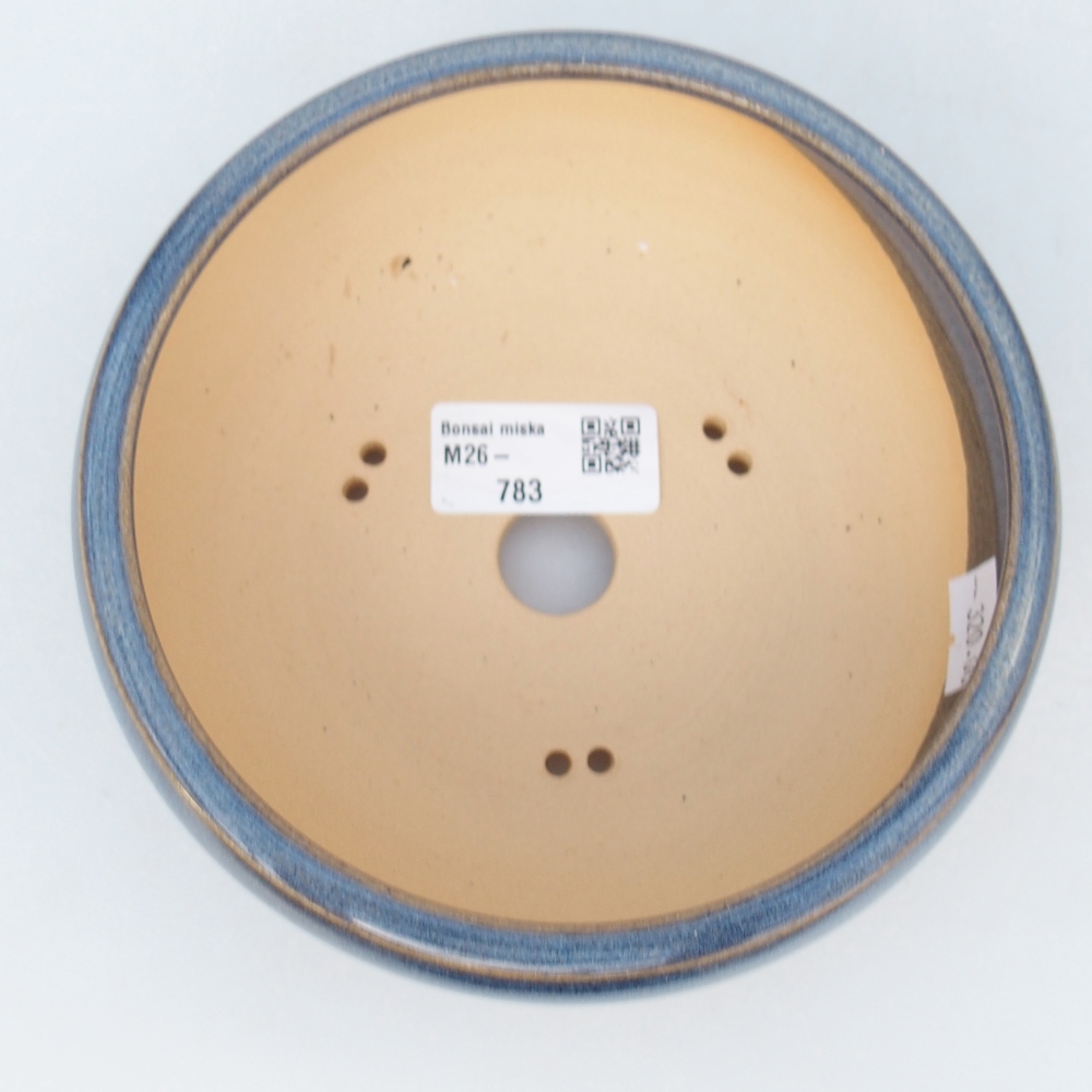 Ciotola bonsai in ceramica 14,5 x 14,5 x 6 cm, colore blu