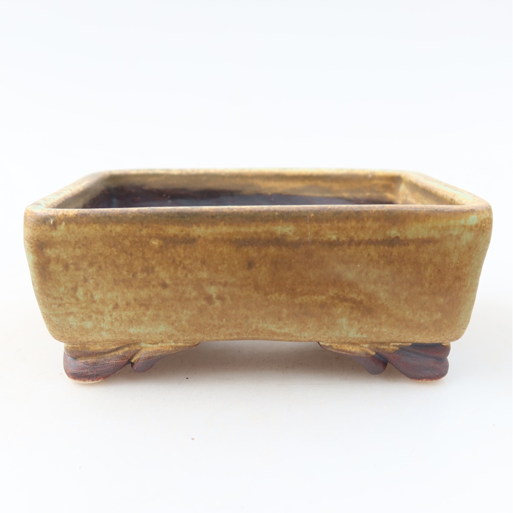 Ciotola per bonsai in ceramica 10 x 8 x 4 cm, verde