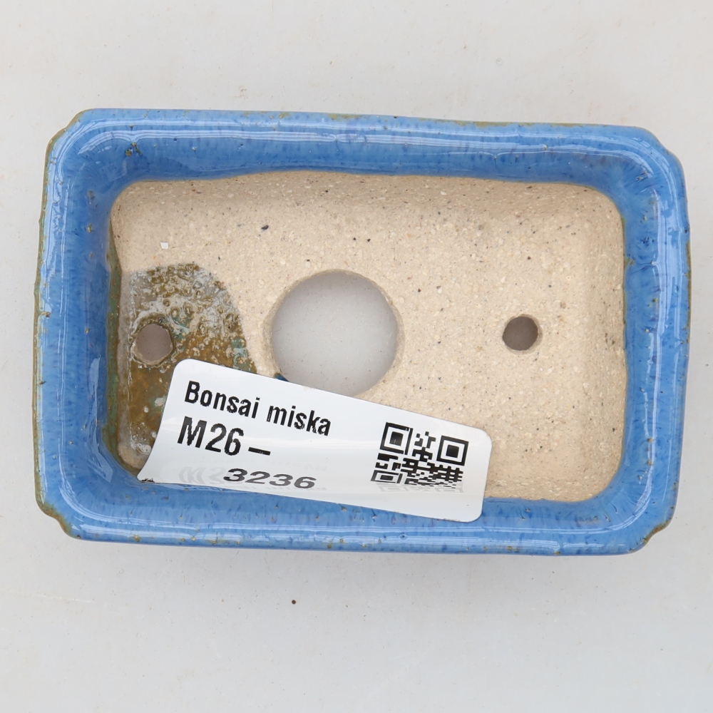 Vaso da bonsai in ceramica 7 x 5 x 2 cm, colore blu