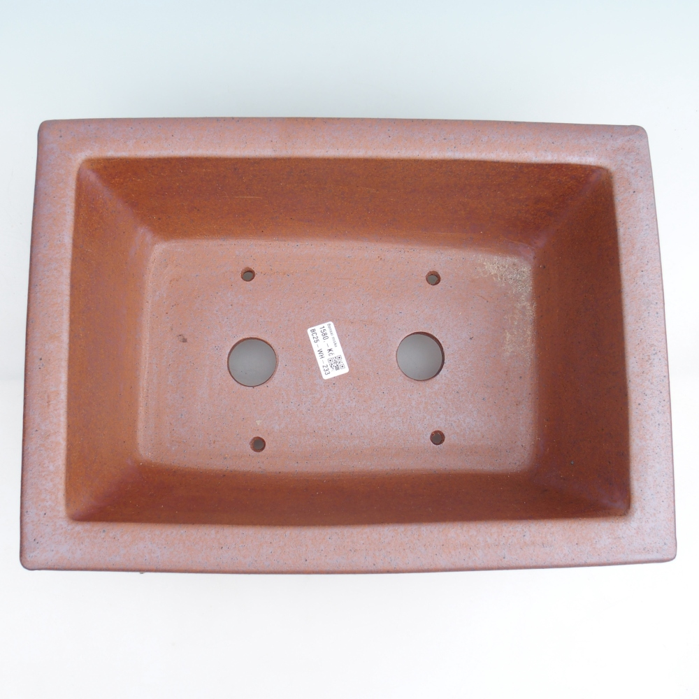 Ciotola bonsai in ceramica 41 x 29,5 x 13,5 cm, colore metallo