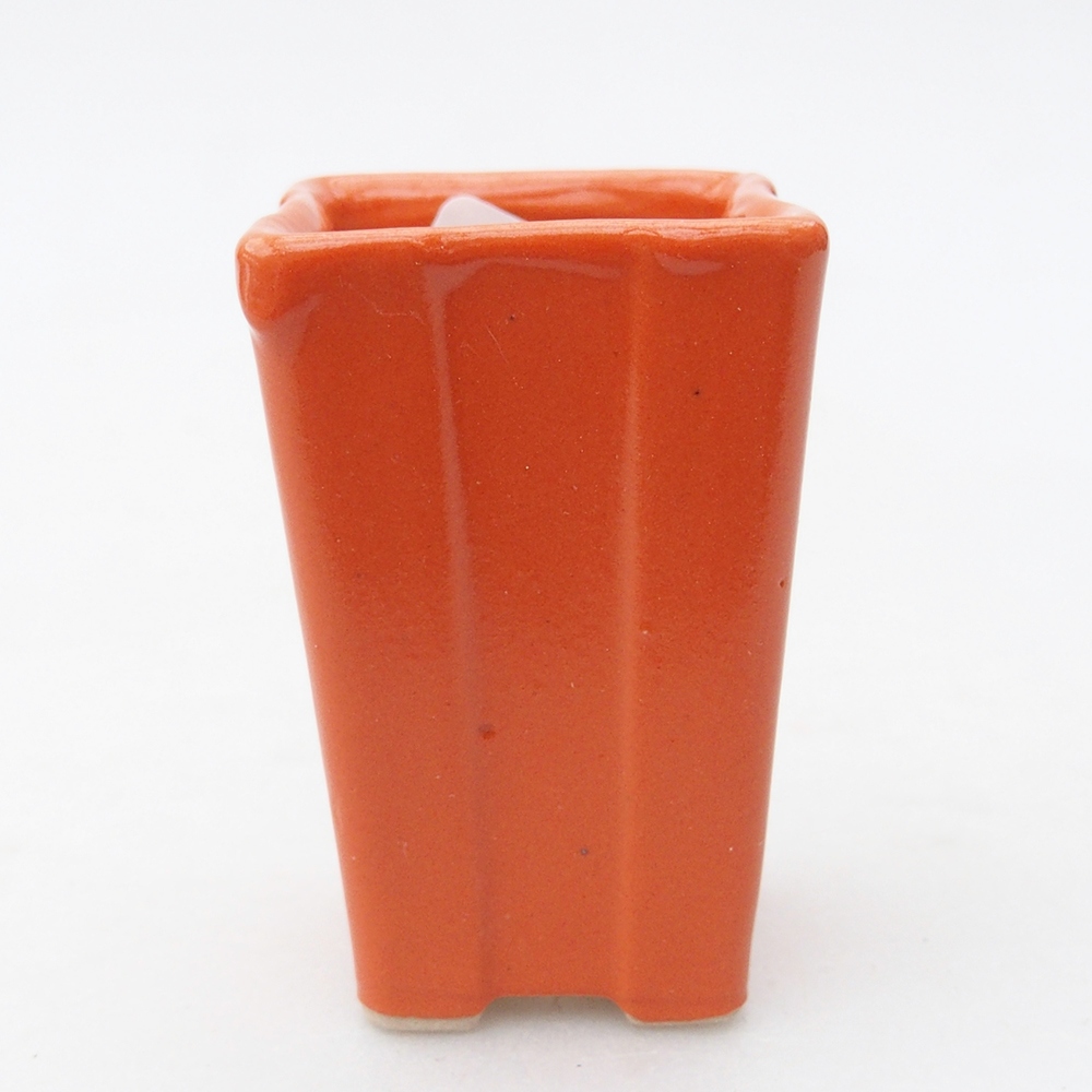 Ciotola per mini bonsai 3,5 x 3,5 x 5,5 cm, arancione