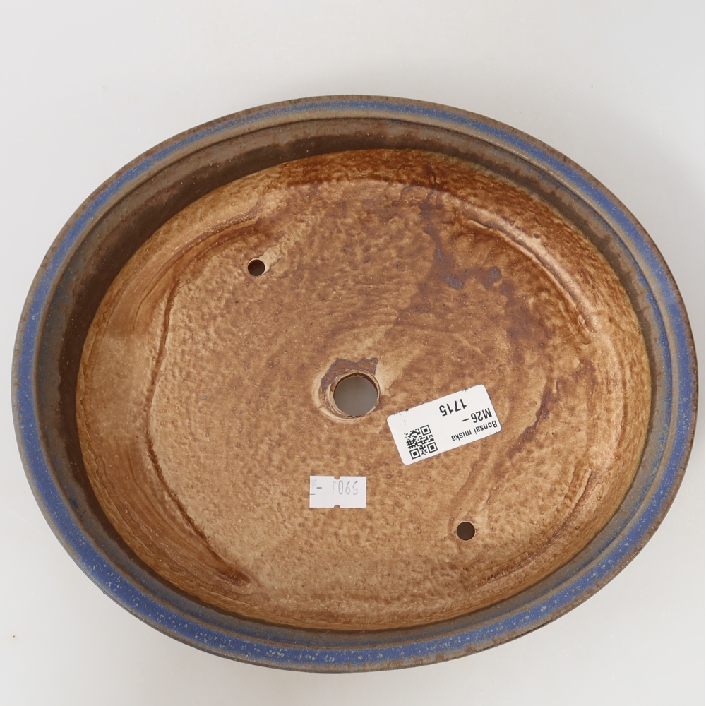 Ciotola bonsai in ceramica 24 x 21 x 5 cm, colore blu