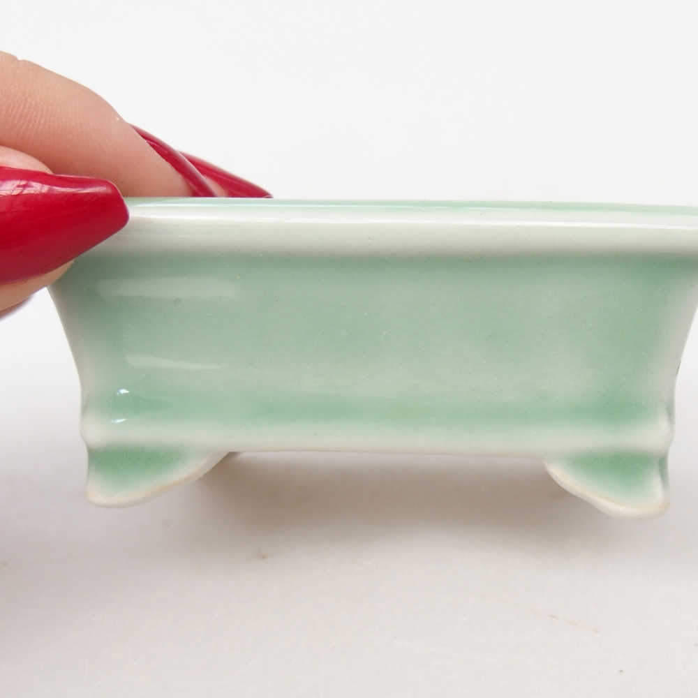 Ciotola per mini bonsai 8 x 6,5 x 3 cm, verde