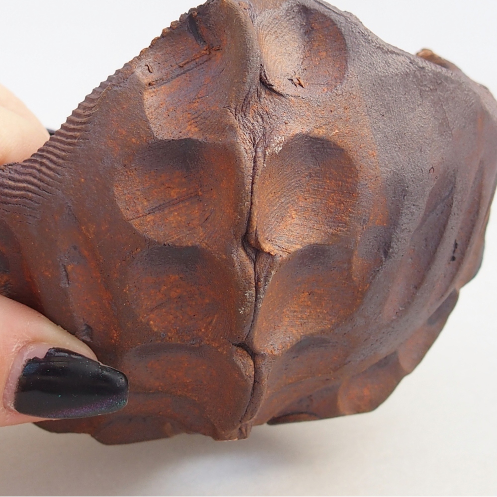 Conchiglia in ceramica 11 x 10 x 6,5 cm , colore marrone