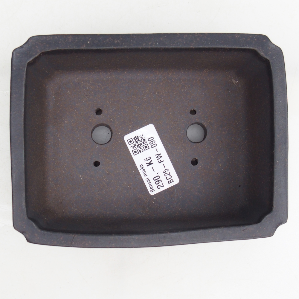 Ciotola per bonsai in ceramica 15 x 11,5 x 5 cm, colore marrone ocra