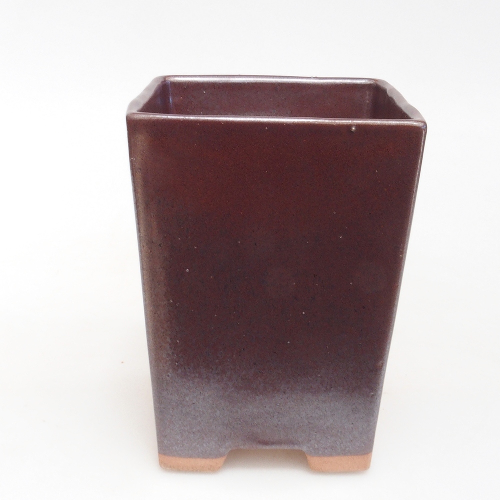 Ciotola per bonsai in ceramica 9 x 9 x 12 cm, marrone
