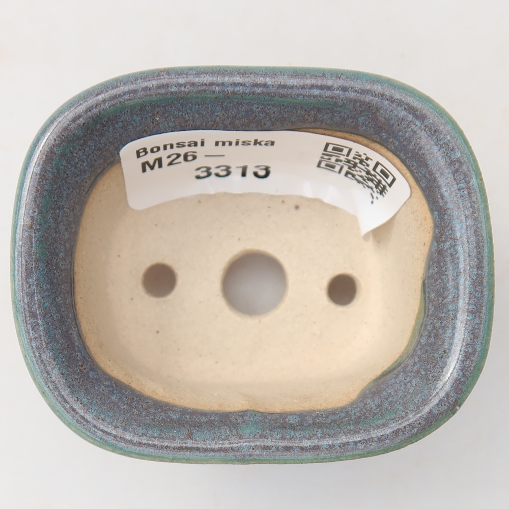 Vaso per bonsai in ceramica 6 x 5 x 3 cm, colore grigio