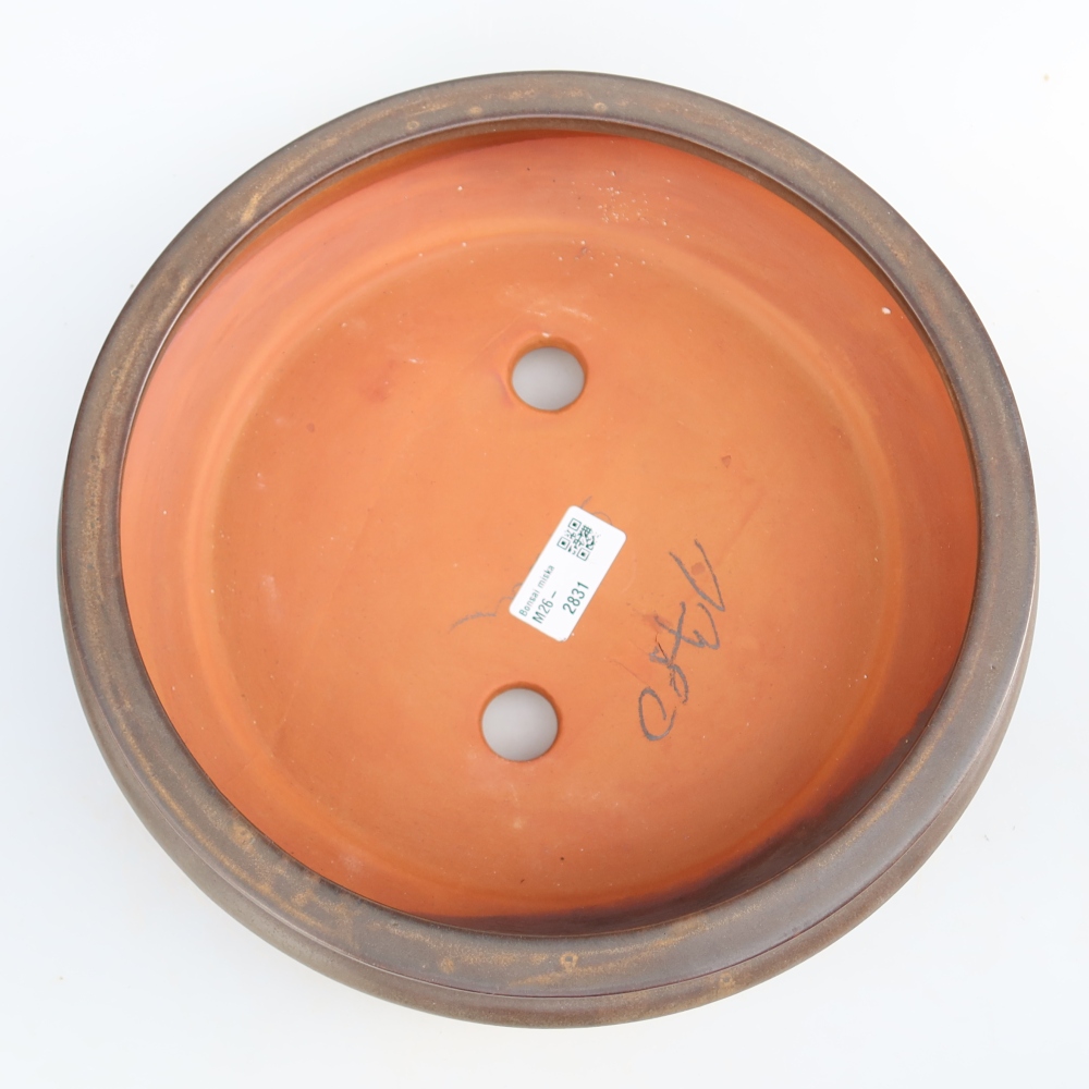 Ciotola in ceramica  27 x 27 x 7,5 cm, colore marrone