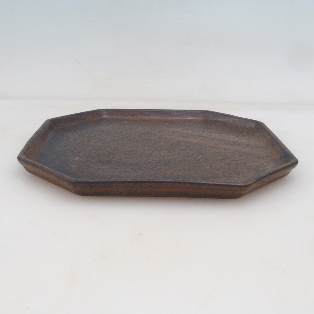 Ciotola in ceramica H14 - 18 x 18 x 1 cm - marrone