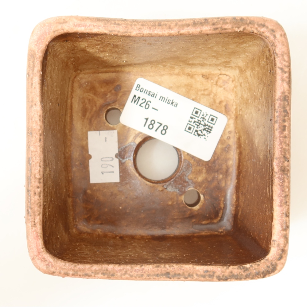 Ciotola bonsai in ceramica 8,5 x 8,5 x 5,5 cm, rosa