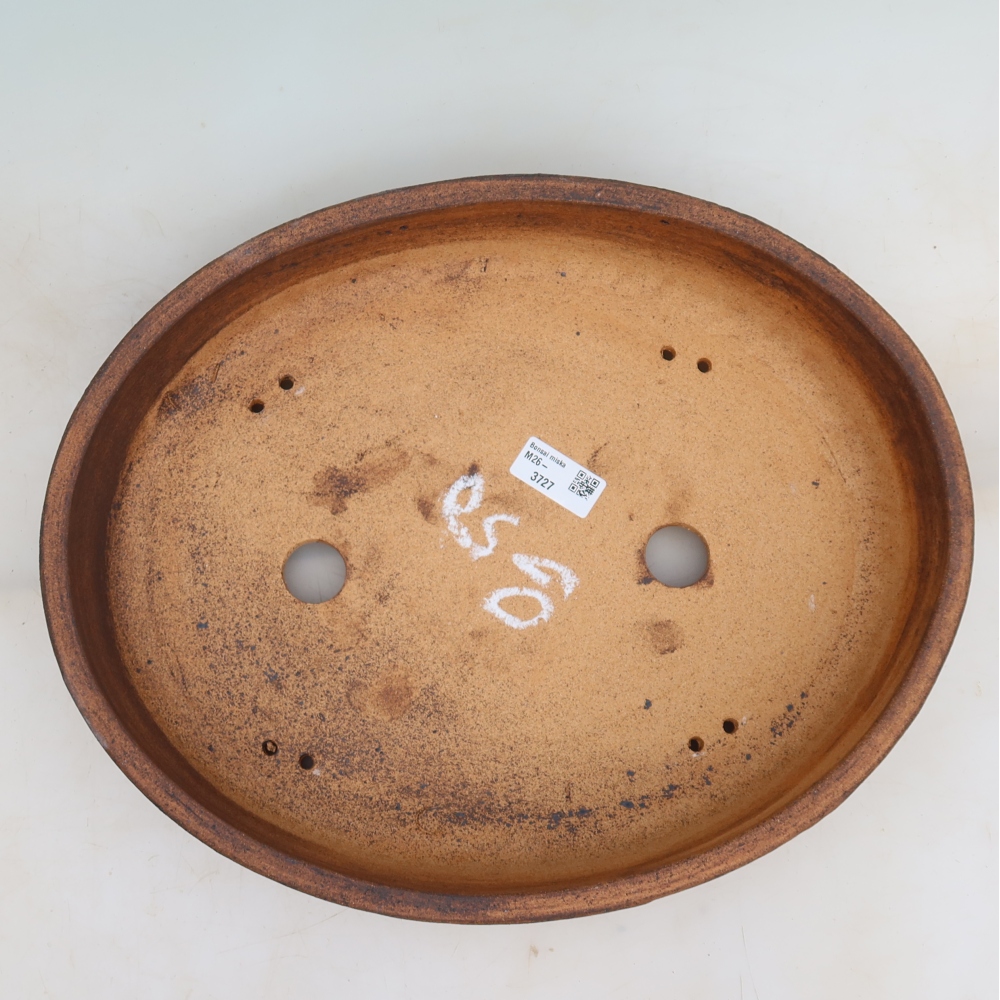 Vaso in ceramica per bonsai 38 x 30 x 7,5 cm, colore marrone