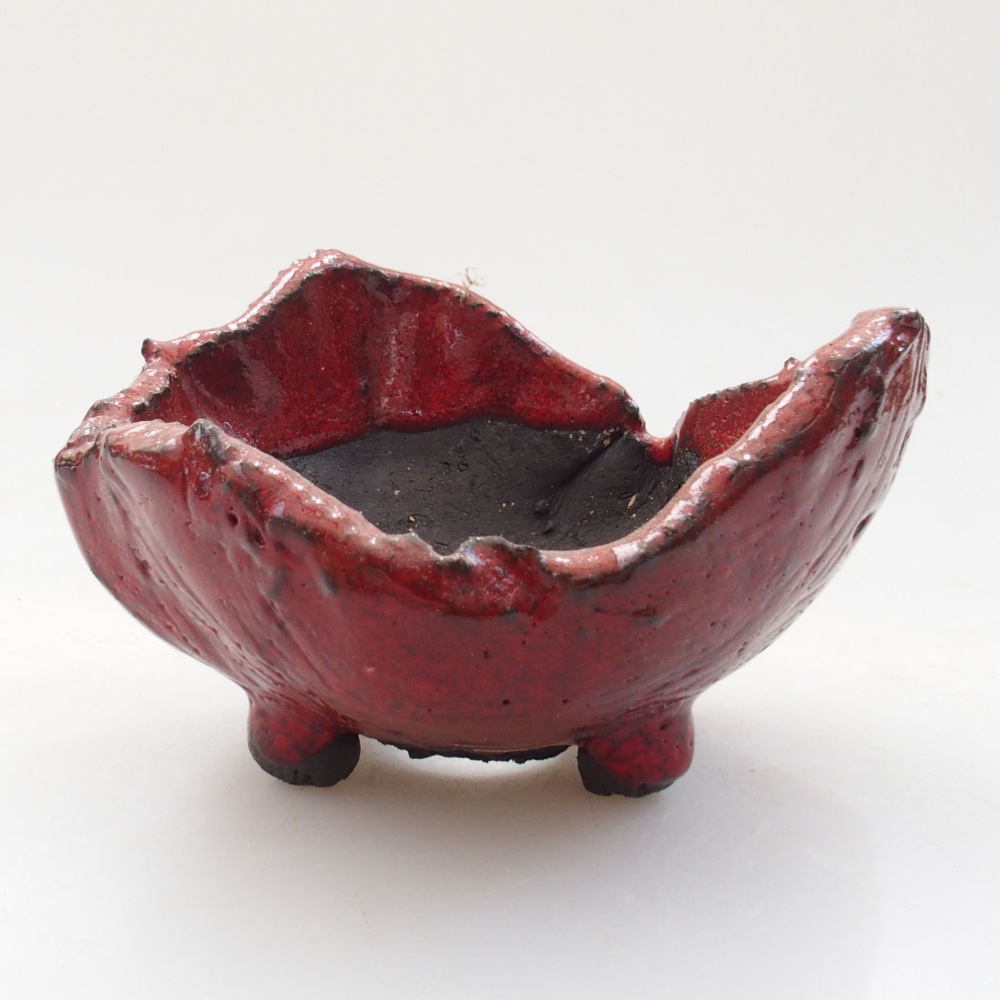 Conchiglia in ceramica 8 x 7,5 x 5 cm , colore rosso