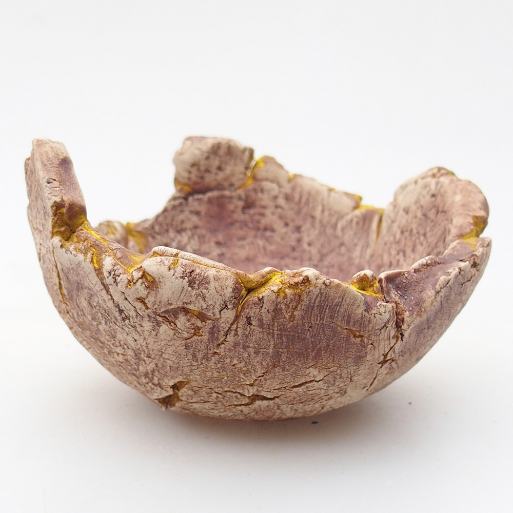 Conchiglia in ceramica 9 x 9 x 5,5 cm , giallo