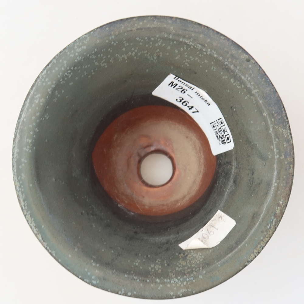 Vaso da bonsai in ceramica 10,5 x 10,5 x 7 cm, colore grigio