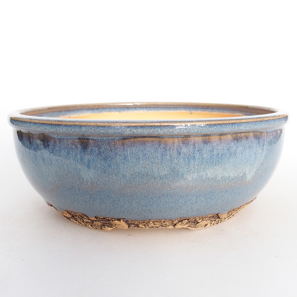 Ciotola bonsai in ceramica 19 x 19 x 7 cm, colore blu