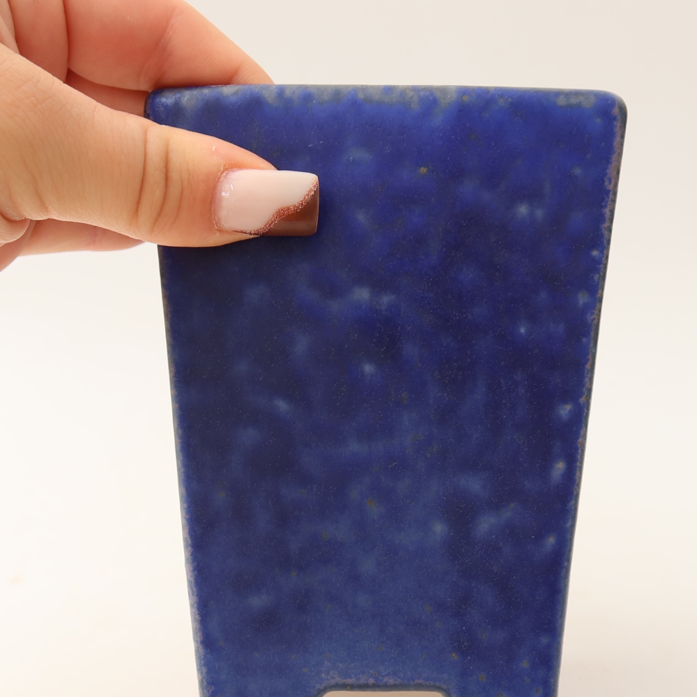 Ciotola bonsai in ceramica 9 x 9 x 12,5 cm, colore blu